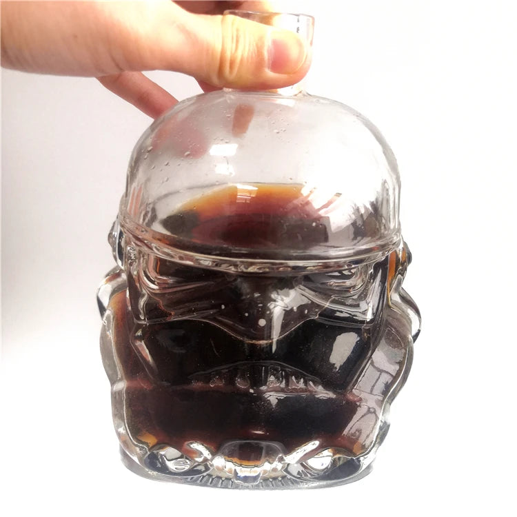 700ml Trooper Decanter Glass Bottle for Gin Rum Tequila Vodka Glass Bottles with Lid
