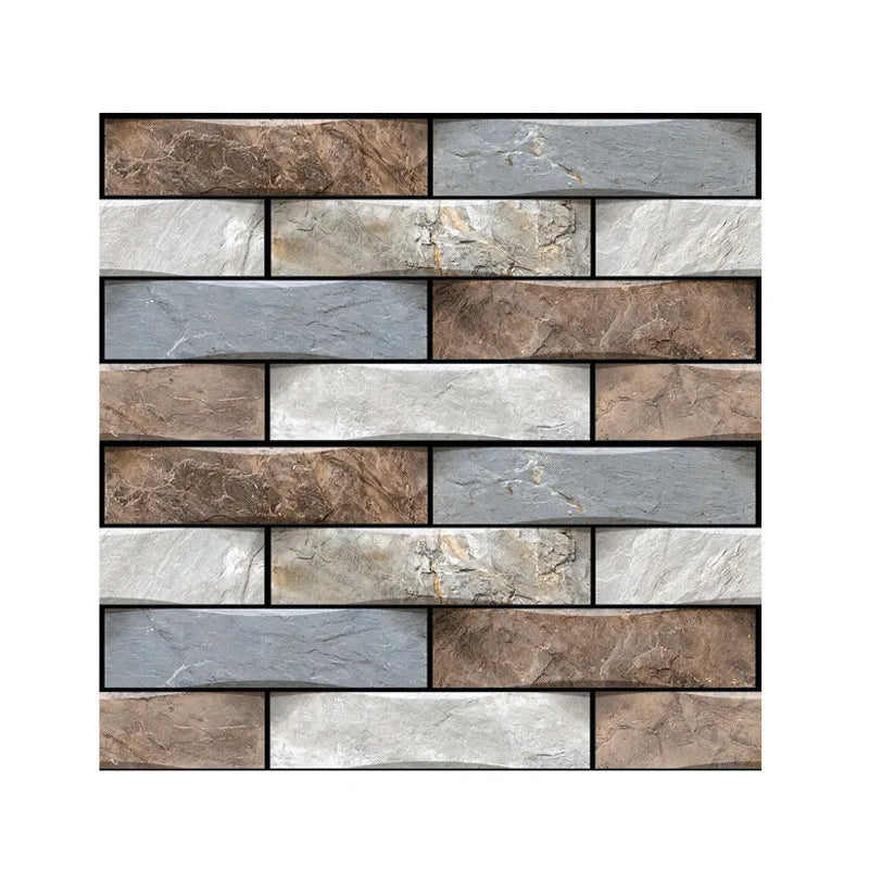Self Stick 3D Wood Grain Textured Brick Wallpaper Easy Peel Stick Waterproof Geometric Wall Decals for Accent Walls DIY
