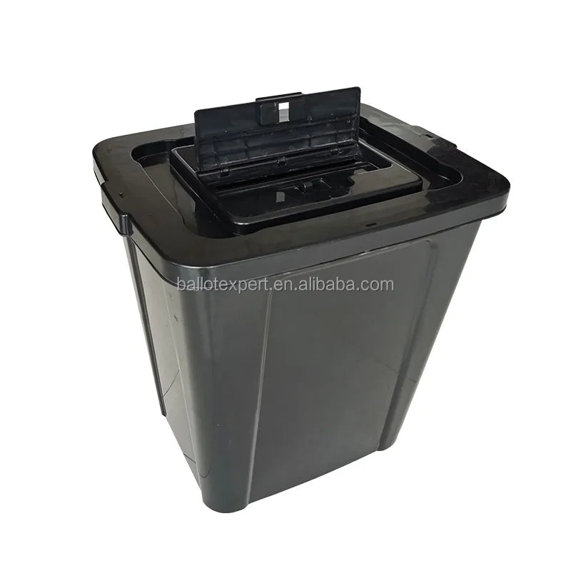 Chinese Opaque PP Voting Box with Security Seals 40L-109L Capacity Recyclable Material ISO9001 & ISO14001 Certified Ballot Box