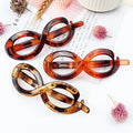 Hot Frosted 8-shaped Texture Clip Delicate Fried Dough Twist Curl Cross Clip Retro Women's Hair Clip Accessories Wholesale