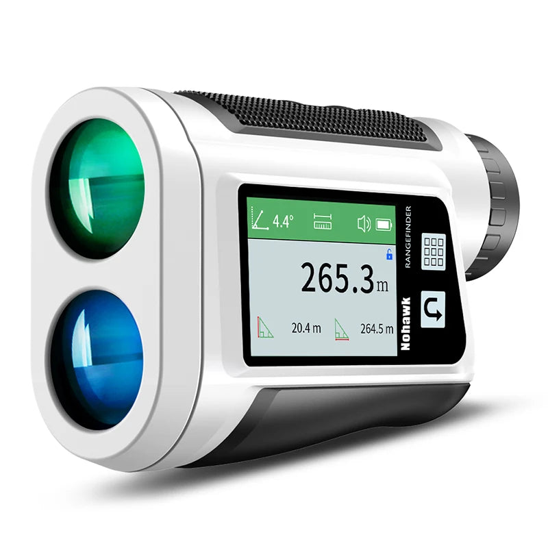 For NP 6X 600m High Precision Long Range Quick Response Smart Golf Laser Range Finder 905nm White Hunting Pin Seeker Flagpole
