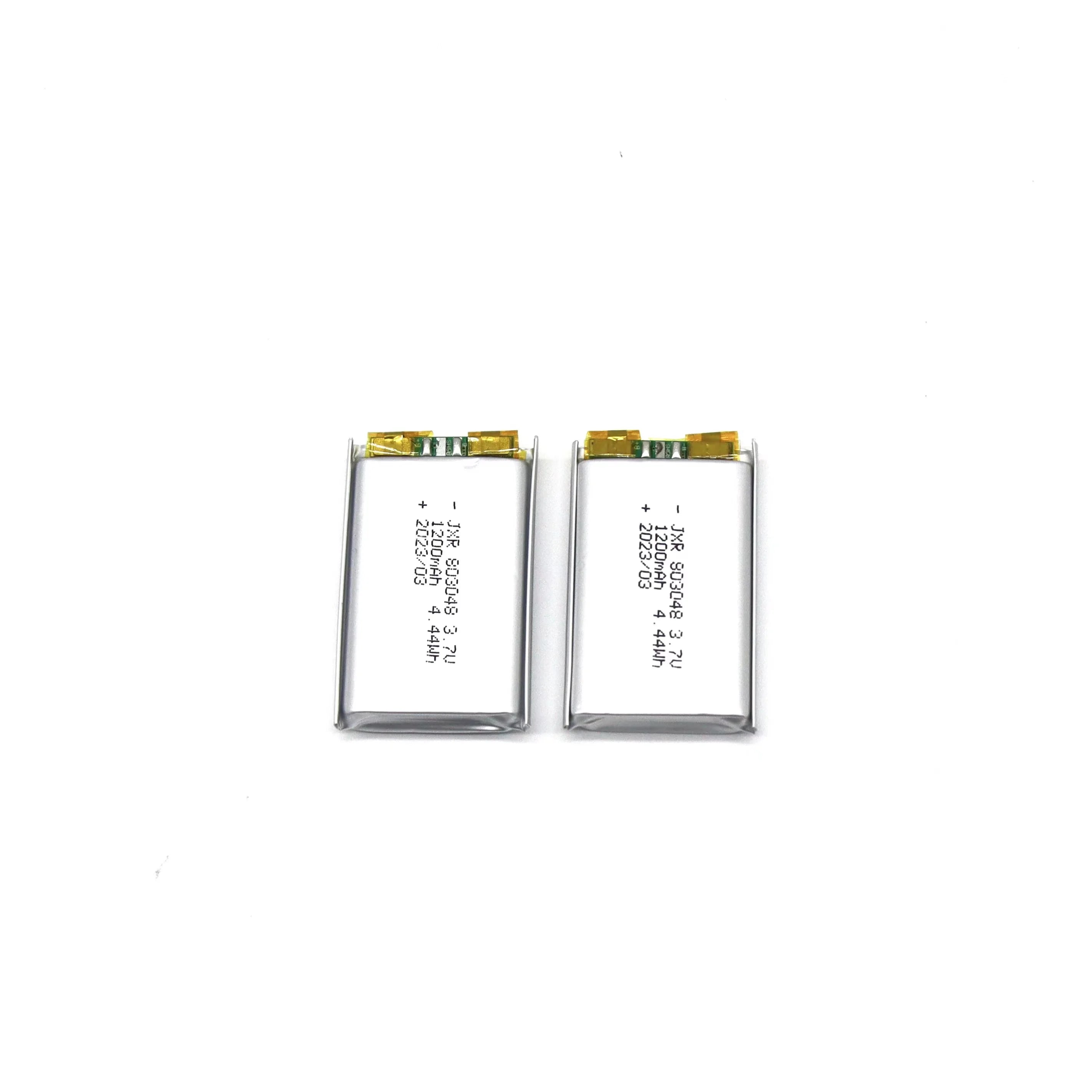 JXR Lithium 3.7v 1200mAh Solid State Rechargeable Portable Lipo Battery 903048 LiCoO2 Cathode Raw Material Custom 800 Cycles 1