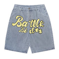 ZY Custom Summer Men Jorts High Quality Printing Men Jean Shorts 100% Cotton Light Blue Ripped Denim Shorts for Men