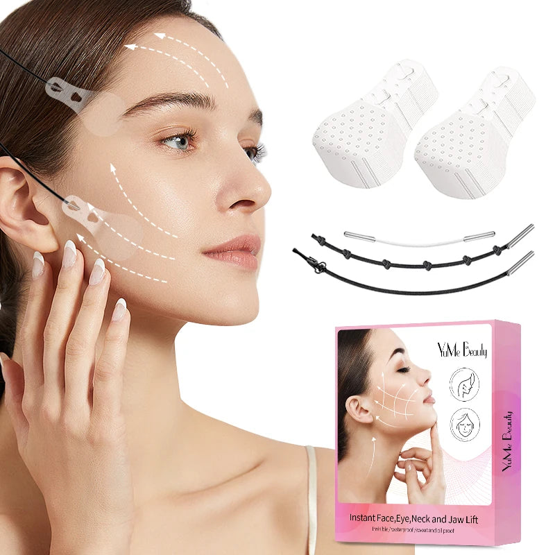 40PCS Invisible Face Tape Lifting Slim Patch Instant Face Lift Stickers V Shape Tape Band Chin Adhesive Tape