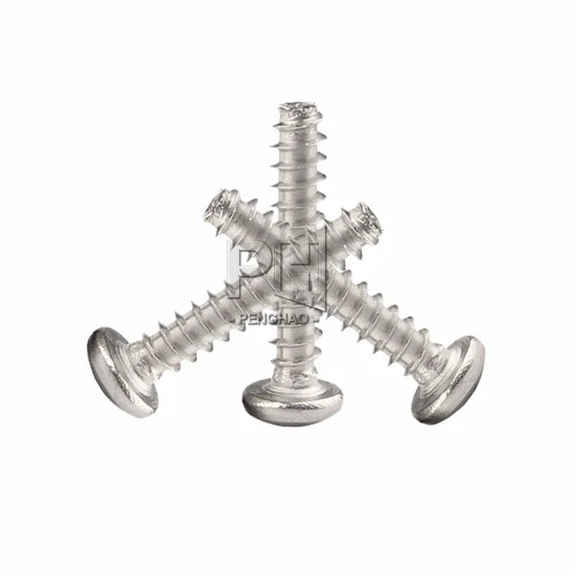 Round Head Flat Tail Self-tapping Screw PB Cross Round Head Flat Mouth Self-tapping Screw M1.4M1.7-M3.5