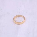 High End 18K Plain Gold Gradient Smooth Rings Stainless Steel Trendy Simple Gold Plated Jewelry
