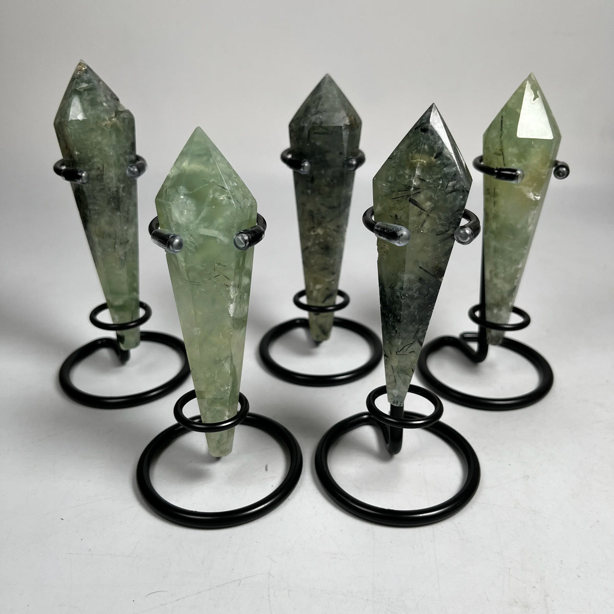 Wholesale Bulk Natural Stone Crystal Point Prehnite Wand Prehnite Crystal Tower for Healing MegaBDM