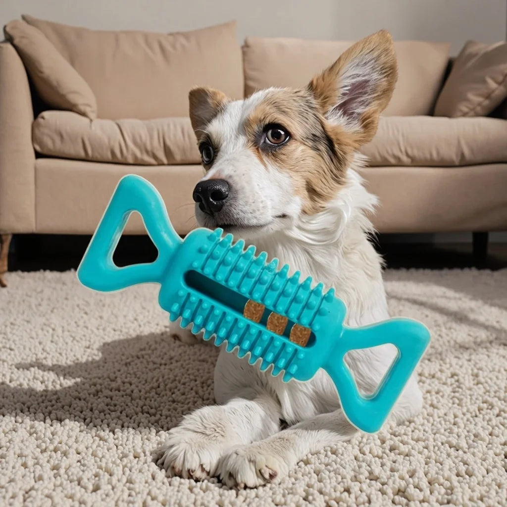 Interactive Pet Chew Toys Dog Teeth Cleaning Pet Training Dental Suction Cup Rope TPR Dog Toy Pet Leaky Food Feeder Toys