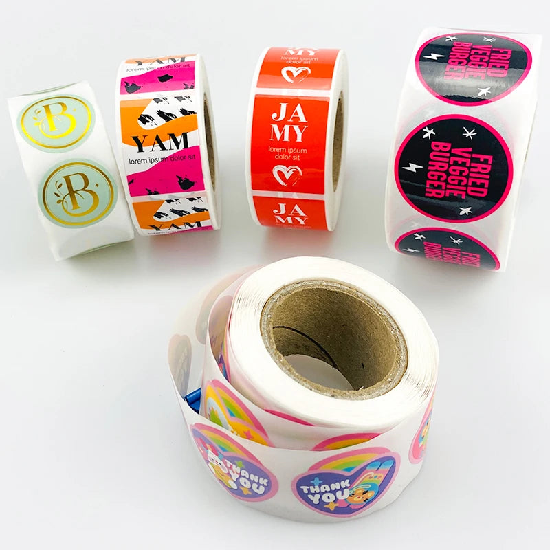 Custom Printing Waterproof Self Adhesive Product Brand Logo Vinyl Label Sticker Roll