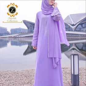 Zaynab Abaya Elegant Islamic Dress Satin Fabric Material Islam Clothing Abaya Women Muslim Dress Abaya