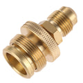 1LB Propane Tank Regulator Adapter Portable Camping Grill Stove Parts Solid Brass Connection Convert 3/8 Male Flare 3-Year