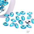 Acrylic DIY Decorative Oval Flat Section Bottom Claw Platform Hand Sewing Loose Rhinestones with Drill Accessory for Shoes