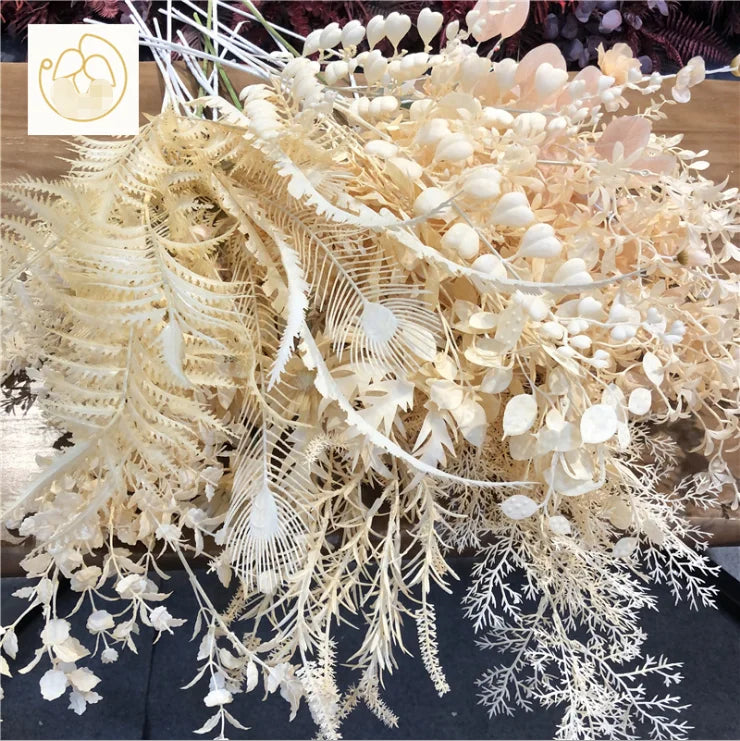 Wholesale Hot Sale  Artificial Silk Real Touch Fern Plastic Leaves Foliage Bouquet  for Home Wedding Decoration