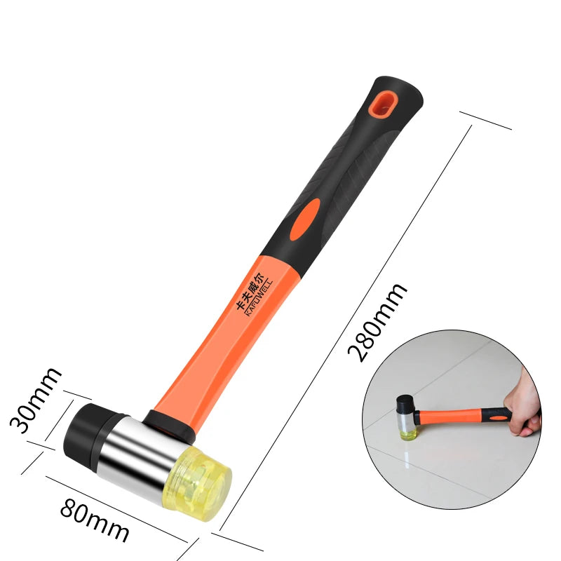 KAFUWELL HA4267B Heavy Duty Two Way Rubber Mallet Progrip 280mm for Various IndustriesSuch As Upholstery Work
