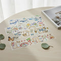 Protection Hot Stamping CMYK Color Waterproof Floral Pattern Clear PET Tape Sticker Printing Sheet Strong Adhesive