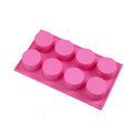 8-Cavity Round Silicone Mold for Soap Cake Bread Cupcake Cheesecake Cornbread Muffin Brownie