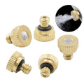 3/16"  Thread Brass Mini Misting Nozzle Low Pressure Garden Greenhouse Atomizing Sprayers Humidifying Cooling Nozzle Spray Head