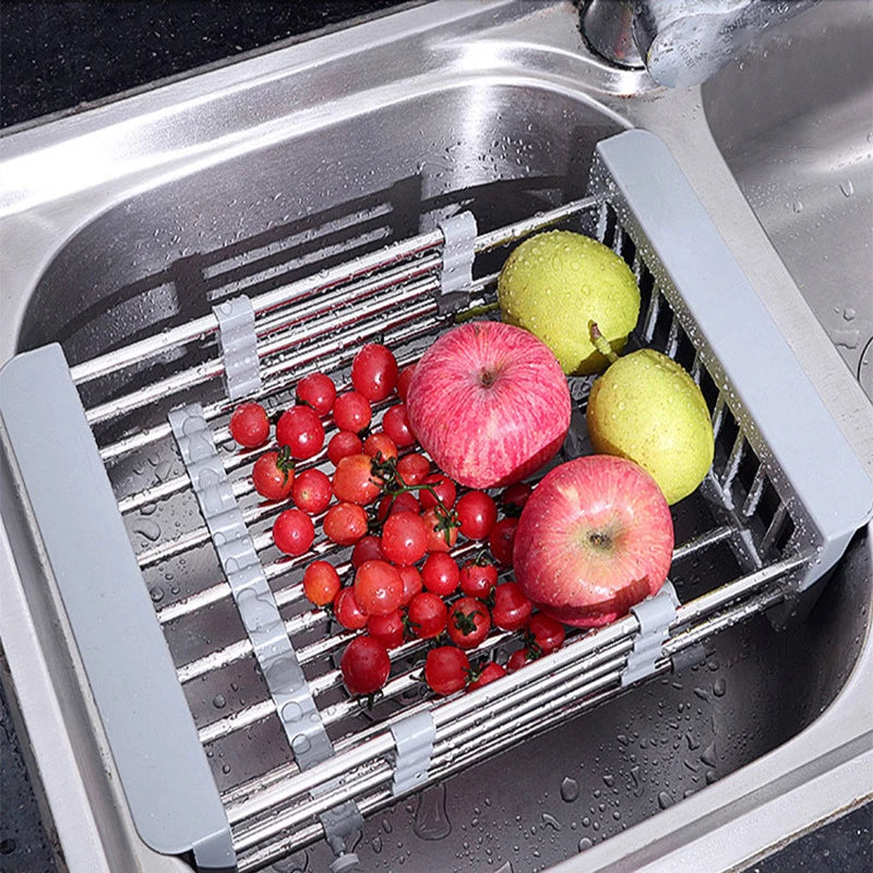 New 2021 Extension Expandable Multipurpose Roll-up Over Sink Dish Drying Rack