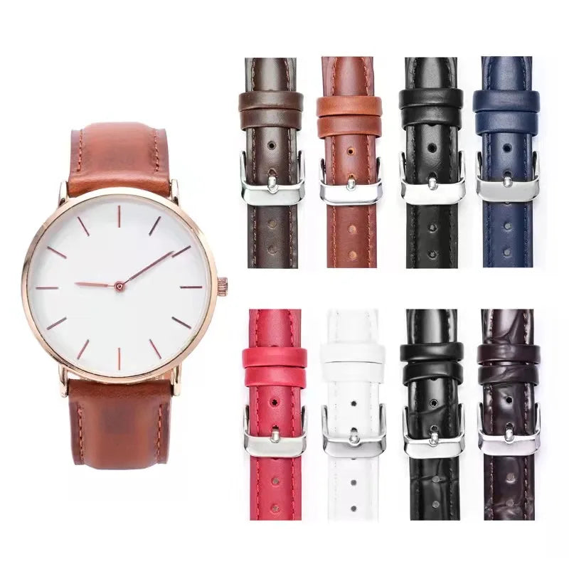 Oil Wax Genuine Leather Watch Bands 16mm 18mm 19mm 20mm 22mm Watch Straps for Dani Willingtn Universal Watches