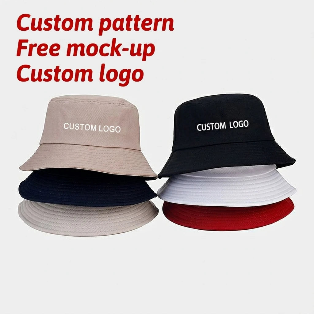 Outdoor Sports Visor Fashion Men Women Flat Top Wide Brim Summer Cap Travel Fisherman Leisure Solid Color Cotton Bucket Hats