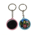 32mm/37mm Blank Mirror Keychain Plastic Button Badge Material for Home Decoration