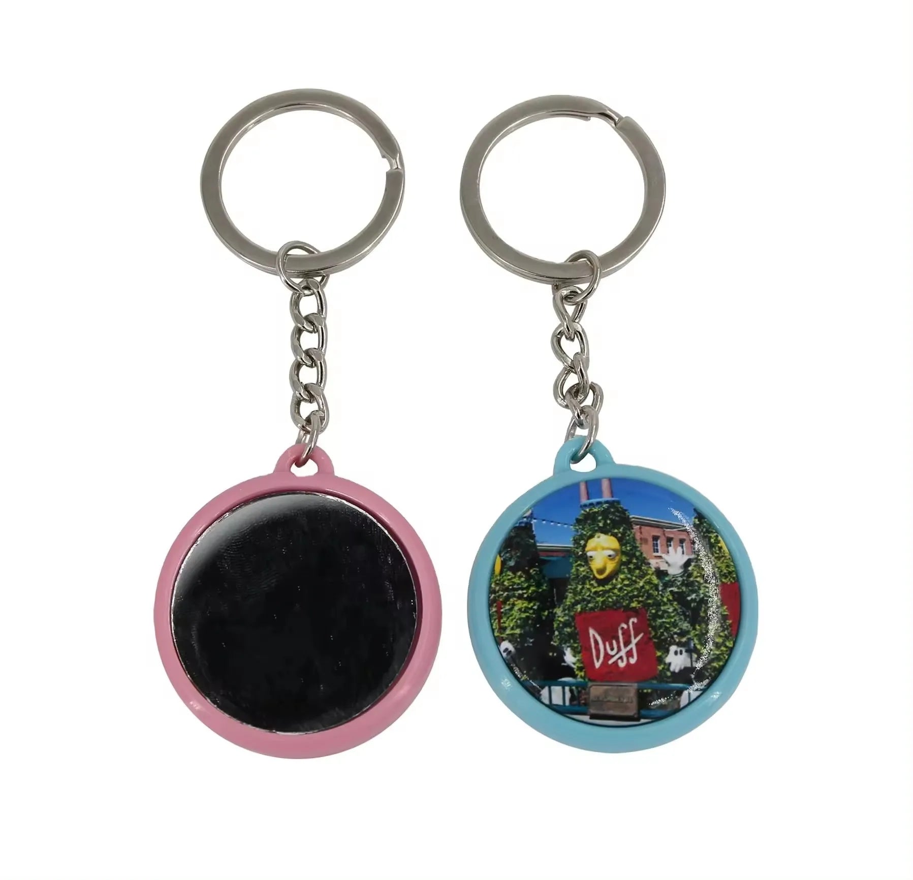 32mm/37mm Blank Mirror Keychain Plastic Button Badge Material for Home Decoration
