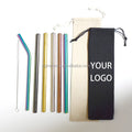 Food Grade 4mm 5mm 6mm 8mm 12mm Drinking 304 Metal Straw Reusable Mini Stainless Steel Straw