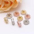 Popular 6Mm 8Mm Micro Pave Zircon Circular Beaded Spacer Non Fade 14K Gold Plated Bead Spacer for Crystal Diy Jewelry Accesory