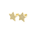 New Fashion Brass Wholesales Women Star Zirconia Crystal Shiny Stud Earring for Jewelry Gift