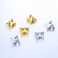 Mirror Polished Cute Stainless Steel Blank Stamping DIY Jewelry Making Small Butterfly Charms for Women 7.5*9MM