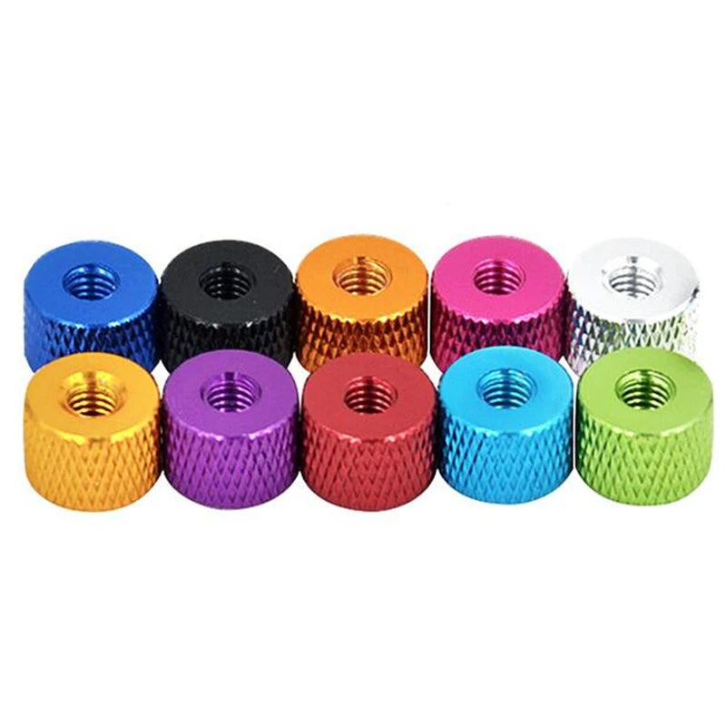 OEM CNC Machined CLASS 4 Metric M3 M4 Knurled Anodized Aluminium Thumb Nut Hand Tighten for RC Drone Frame