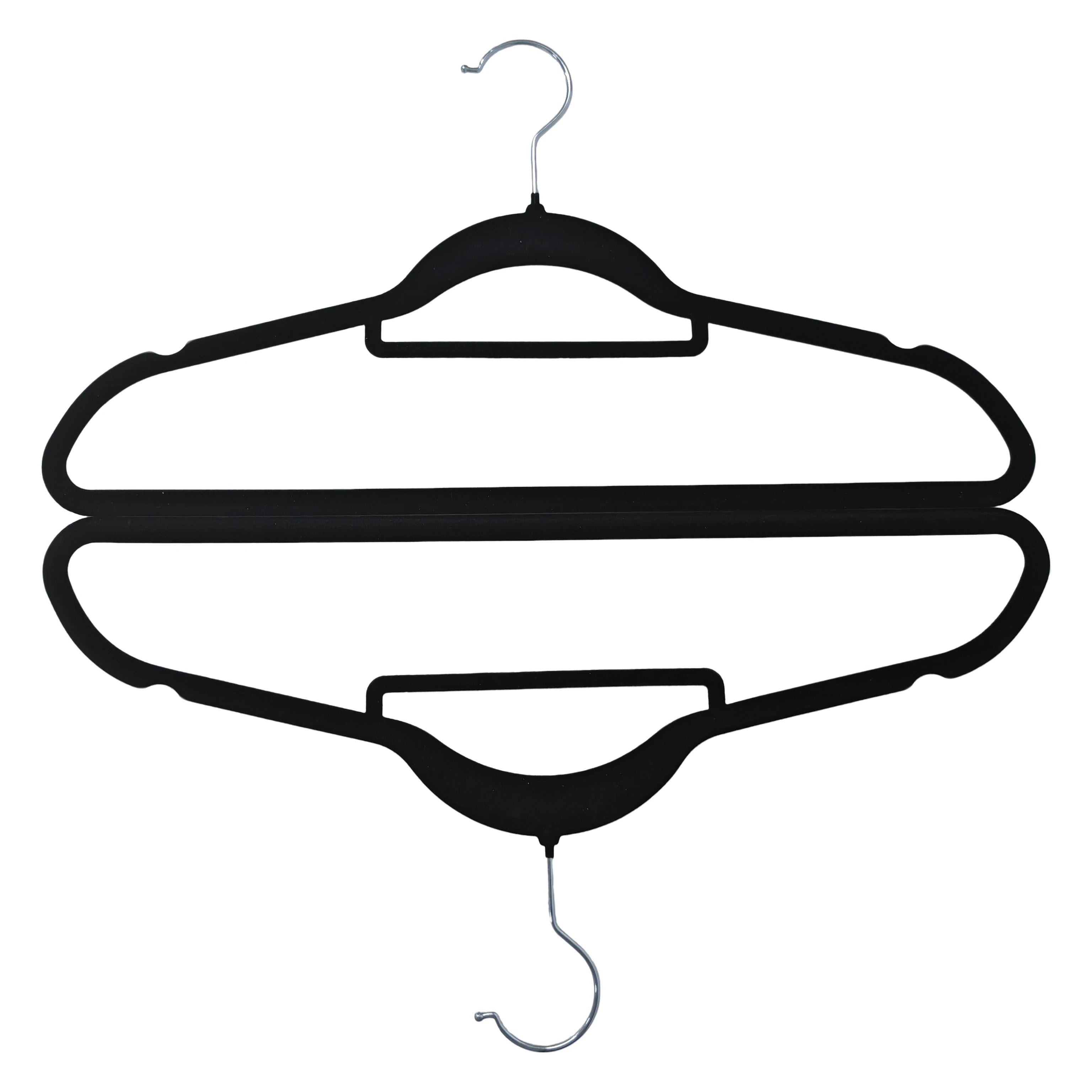 Luxury 50 Packs Black Velvet Ultra Slim Custom Cheap Coat Non Slip Suit Coat Pants Hangers