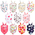 Cartoon Heart Cat Triangle Printed Polyester Scarf for Dogs Fresh Neck Winter Easter Egg Accessories Wholesale Pet Apparel