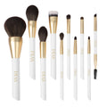 Wholesale Face Eye Cosmetics Synthetic Wooden Soft 10pcs Vegan Premium White Luxury Makeup Brushes Set Custom Logo