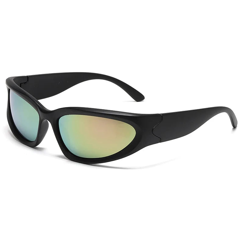 Plastic Vintage Sun Glasses New One Piece Riding Sports Sunglasses Fashion Custom Unisex Sunglasses 2023