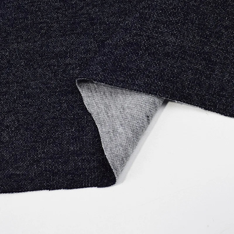Factory Price Knitted Denim Stretch Fabric 70% Cotton 25% Polyester 5% Spandex Plain Style for Girls' Children Trousers