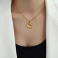 New Fashion Unique Design Cool Classic Stainless Steel Flower Tulip Pendant Women Chokers Necklace P1095