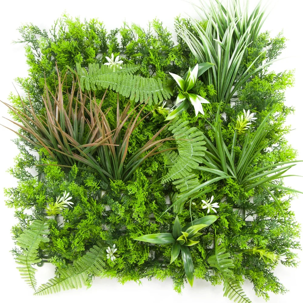 Uv Greenery Backdrop Wall Decor Wall Faux Eucalyptus Hedge Green Flowers Plastic Planters Leaf Green Grass Wall