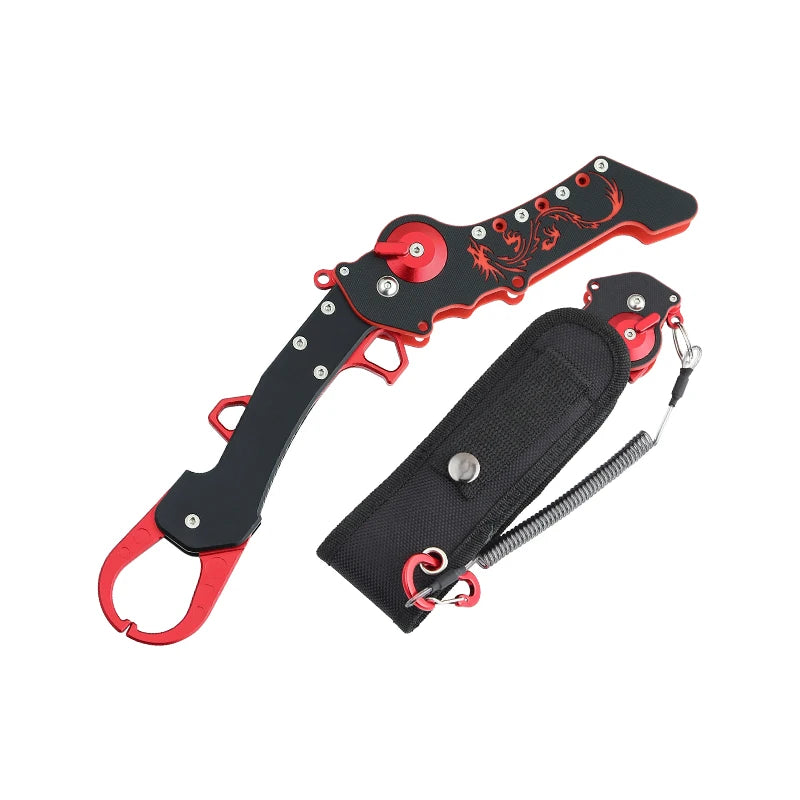 Foldable Fishing Grip Aluminium Alloy Fish Lip Grip Fish Hook Controller  Adjustable Grabber Tool