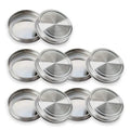 Silver 304 Stainless Steel Mason Jar Lid 70mm Screw Cap Mason Jar Storage Canning Lid Caps with Silicone Seals