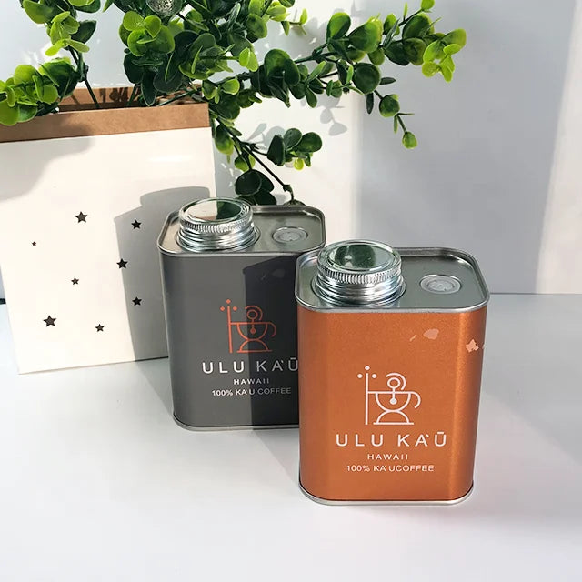 Custom Tinplate Tin Can Manufacturer Print Tinplate Empty Coffee Bean Tea Tin Gift Box Metal Can 250g Coffee Tin Packaging