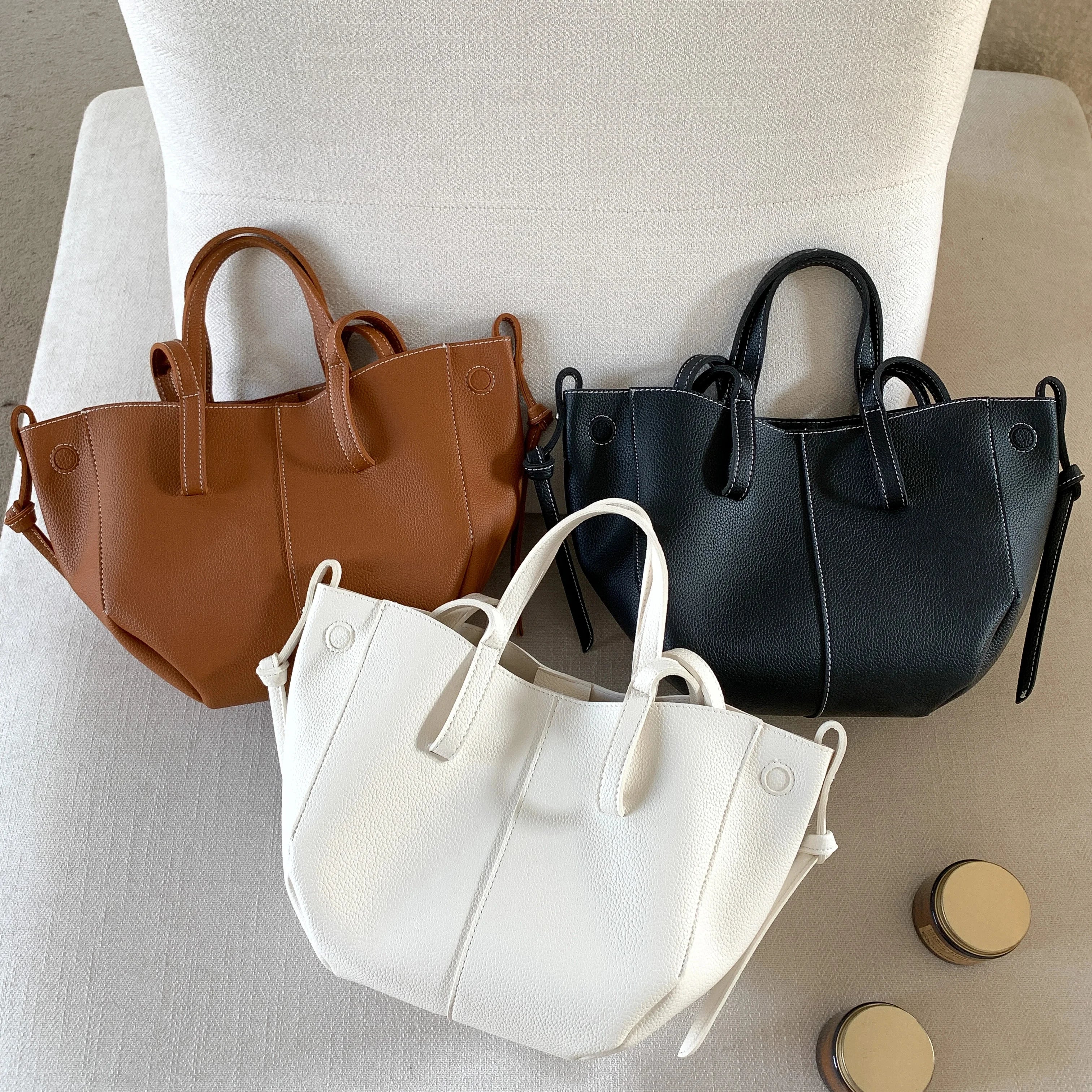 2025 New Wholesale Soft Pu Leather Shoulder Bag Fashion Trend Handbag Large Capacity Premium Tote Bag for Women