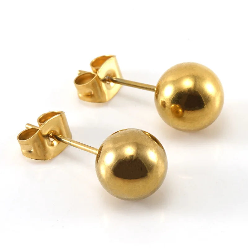 Wholesale 18K Gold Stainless Steel Vintage Geometric Designer Studs Diamond Pearl Women Christian Gift Stud Earrings