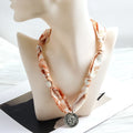 Bohemian Vacation Style Different Alloy Pendant Adjustable Ribbon Short Necklace Silk Scarf Necklace