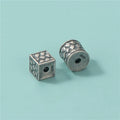 925 Sterling Silver Positioning Tube Beads Diy Bracelet Necklace Square Spacer Beads for Jewelry Making