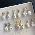 Stainless Steel Jewelry Custom Waterproof Gold Plated Fresh Water Pearls Earring for Woman Jewelry