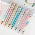Pen Glitter Promotional Gift Item Sequins Shiny Pen Body with 1.0mm Refill Engraved logo on Clip Metal Pen
