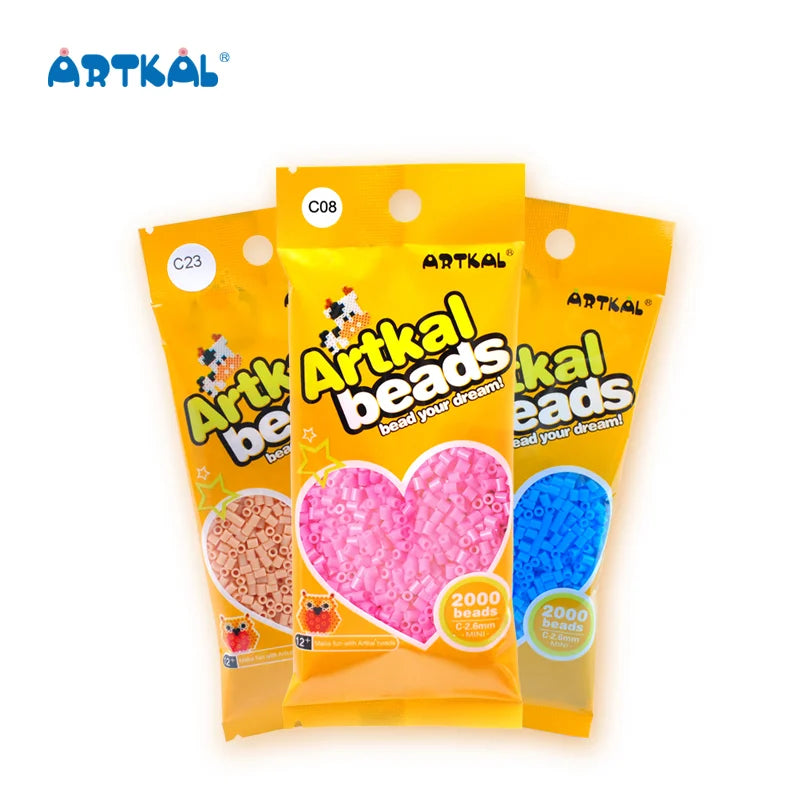 Creative Toy Handmade Parent-child Craft CB2000P 197 Colors 2000 Grain Iron Beads Bag Pack Artkal Fuse Perler Mini Beads