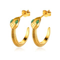 18k Gold Plated Stainless Steel New Snake Earrings