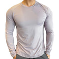 Quick-Dry Polyester Running Train Men Gym Athletic Long Sleeve Shirt Fitness Full Sleeves Tshirts for Men